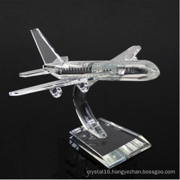 Business Decoration Gifts K9 Crystal Plane Model